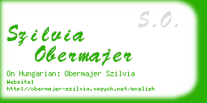 szilvia obermajer business card